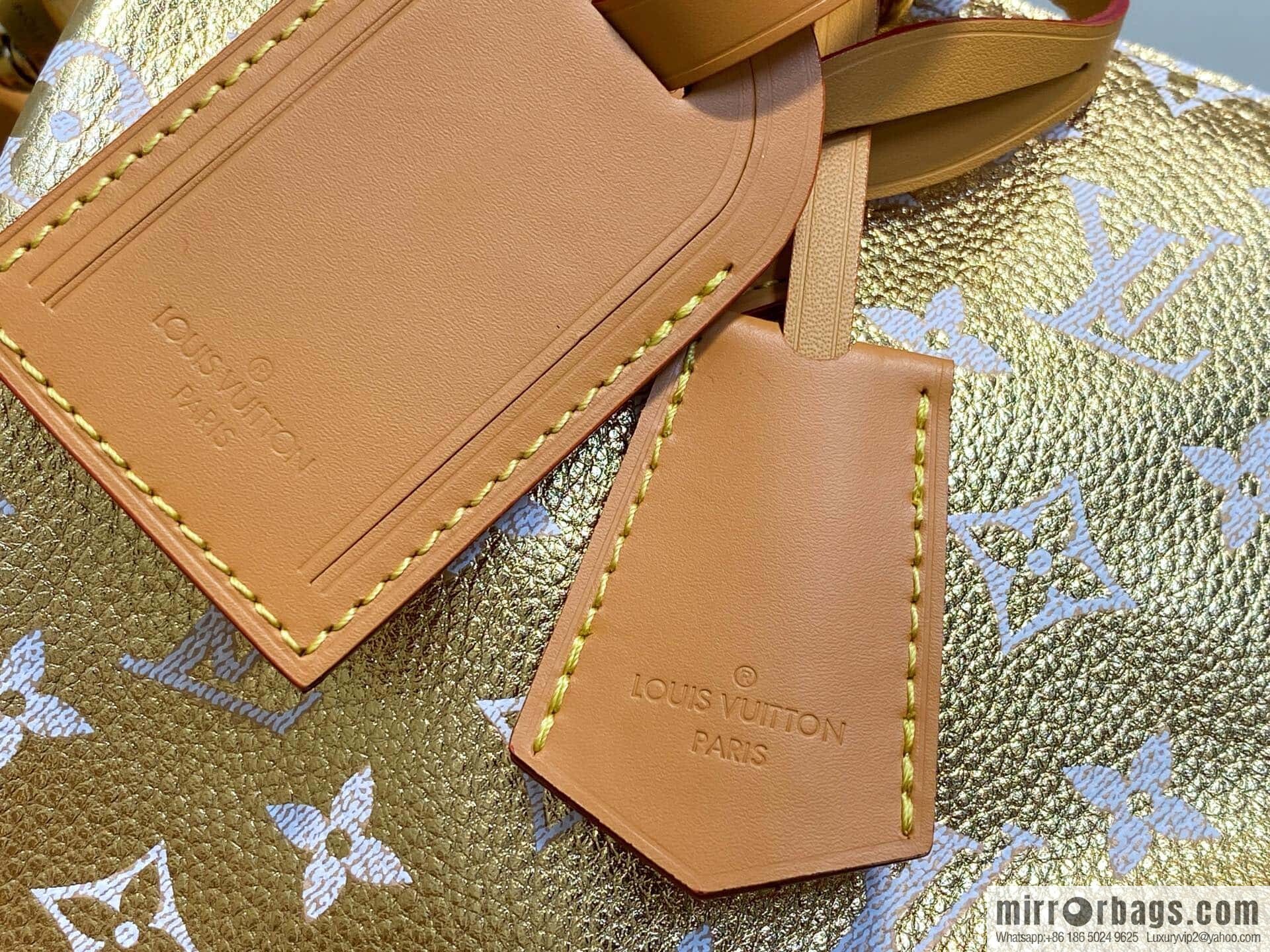[Boutique‑grade] M24440 gold, full leather speedy pillow bag SPEEDY P9 BANDOULIZRE25 handbag