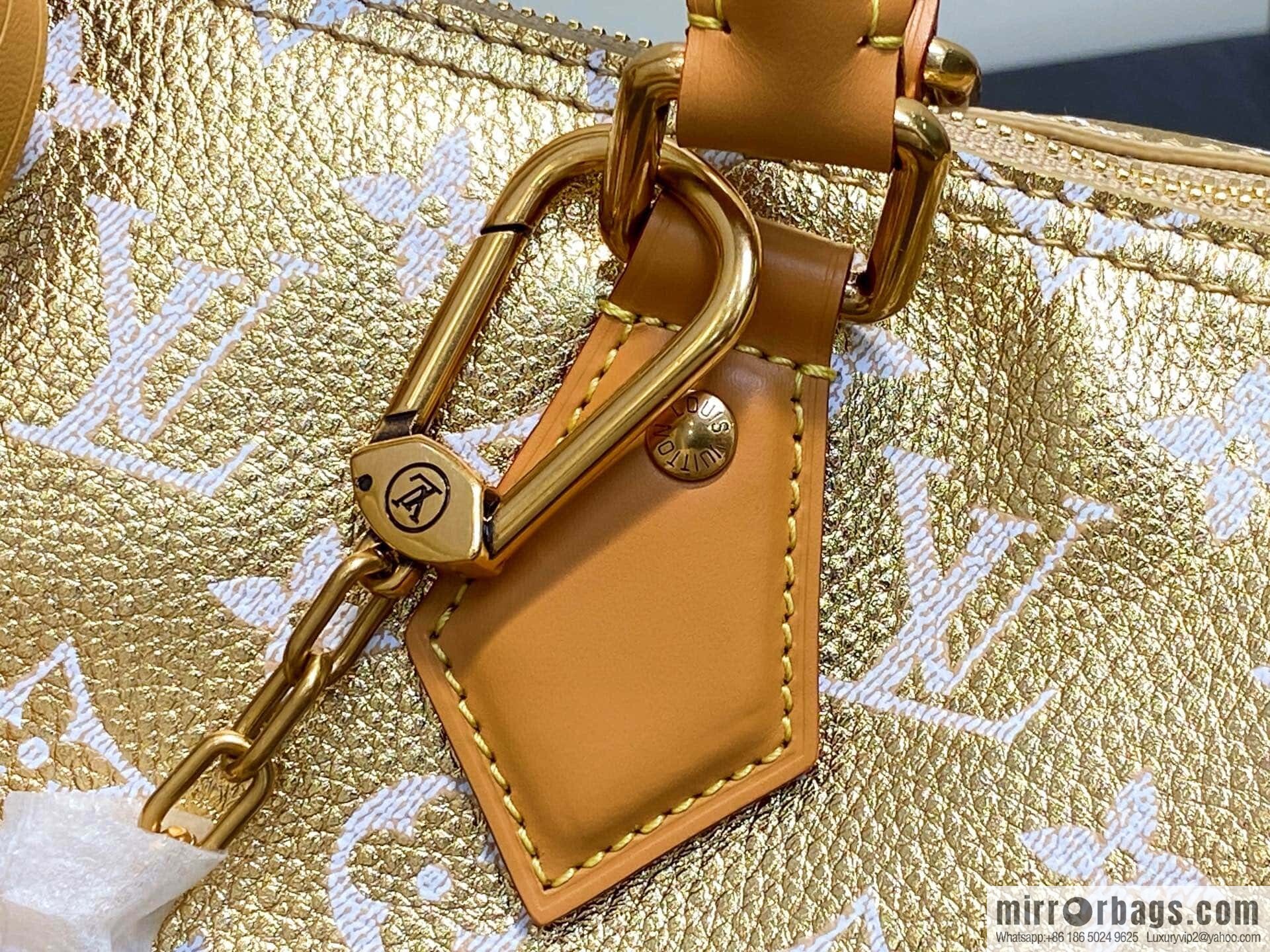 [Boutique‑grade] M24440 gold, full leather speedy pillow bag SPEEDY P9 BANDOULIZRE25 handbag