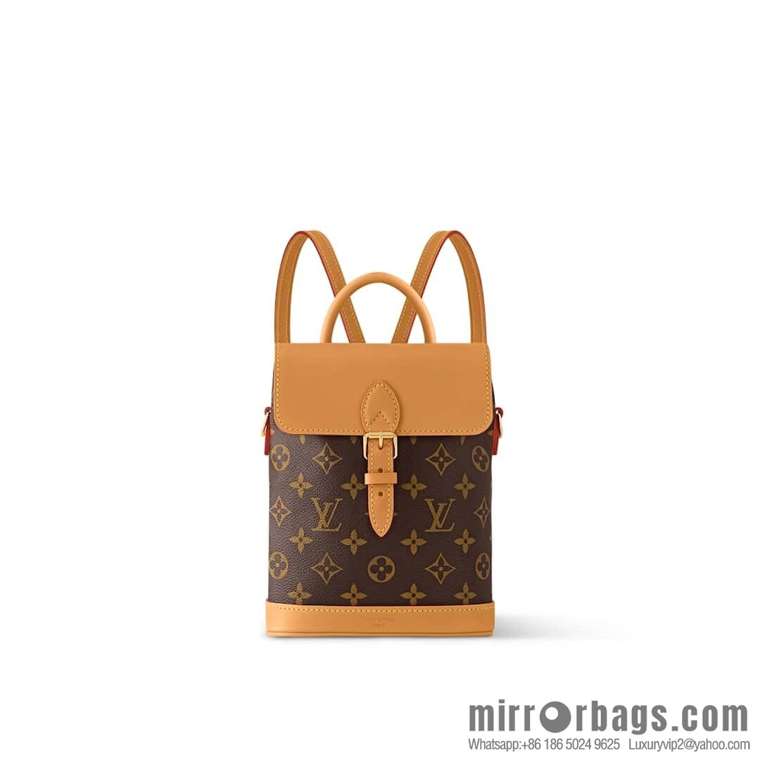[Boutique‑grade] M14651 presbyopia yellow leather, mini backpack SOHO mini backpack