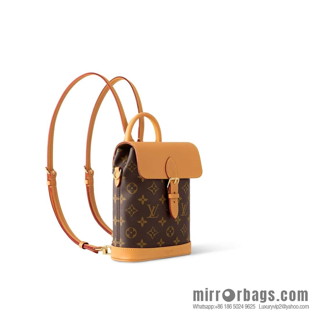 [Boutique‑grade] M14651 presbyopia yellow leather, mini backpack SOHO mini backpack