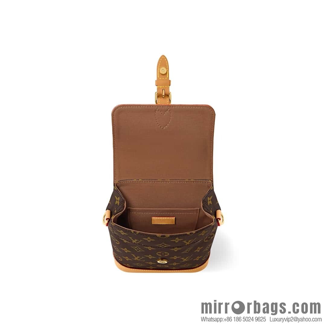 [Boutique‑grade] M14651 presbyopia yellow leather, mini backpack SOHO mini backpack