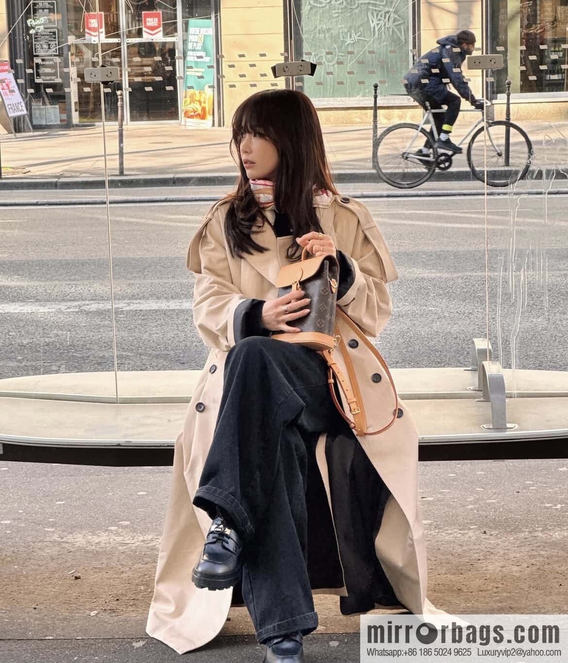 [Boutique‑grade] M14651 presbyopia yellow leather, mini backpack SOHO mini backpack