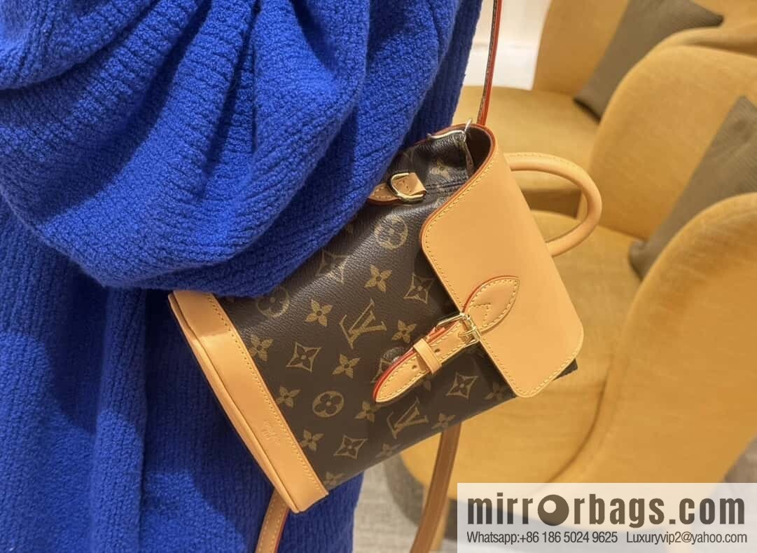 [Boutique‑grade] M14651 presbyopia yellow leather, mini backpack SOHO mini backpack