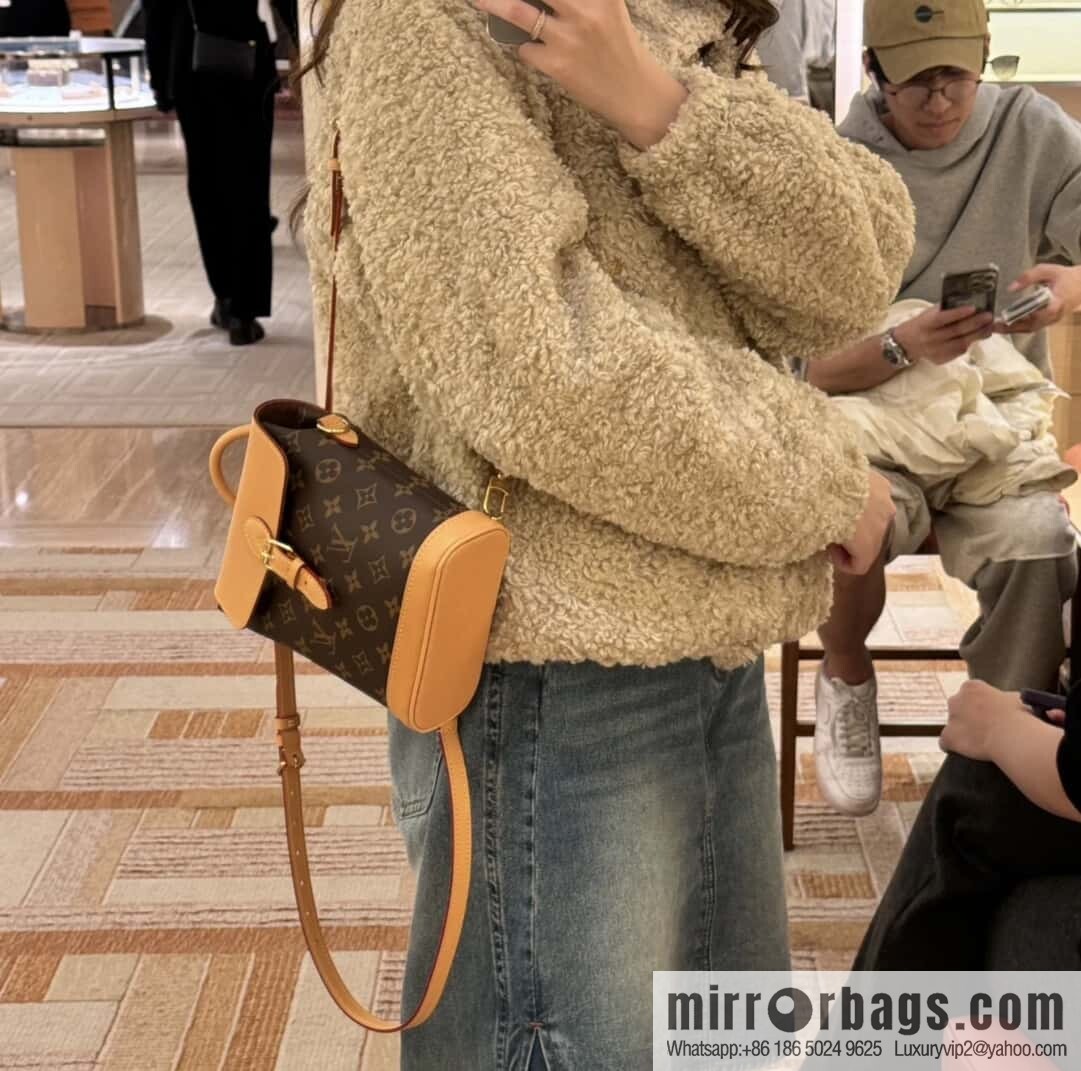 [Boutique‑grade] M14651 presbyopia yellow leather, mini backpack SOHO mini backpack