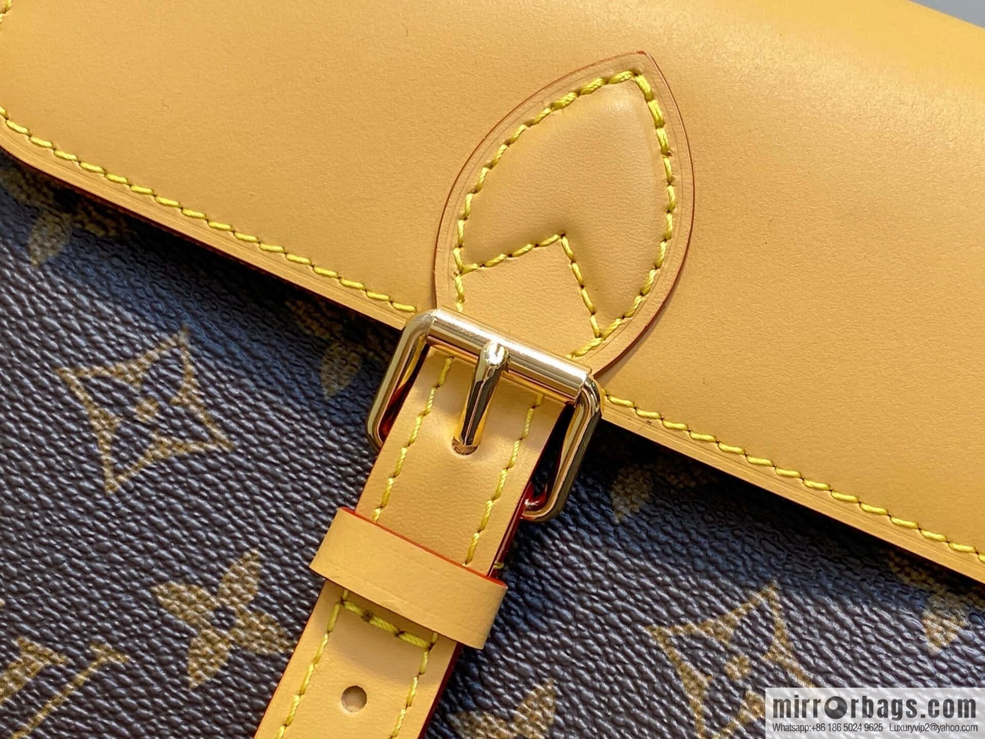 [Boutique‑grade] M14651 presbyopia yellow leather, mini backpack SOHO mini backpack