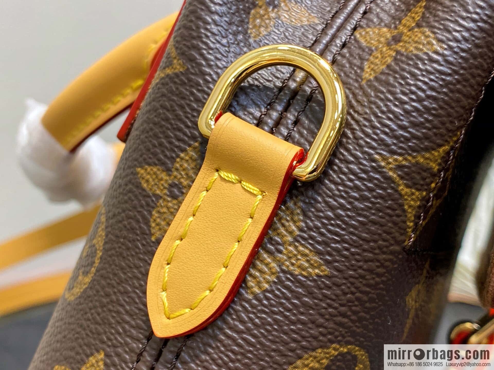 [Boutique‑grade] M14651 presbyopia yellow leather, mini backpack SOHO mini backpack