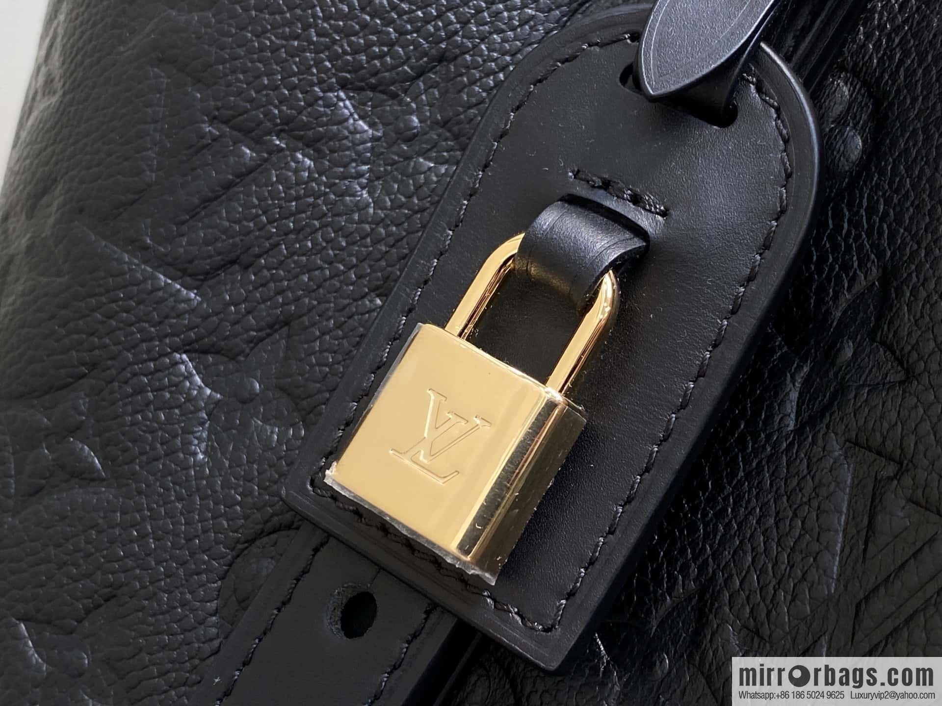 [Boutique‑grade] M13044 black, full leather embossed bucket bag All In large handbag, this All In large handbag
