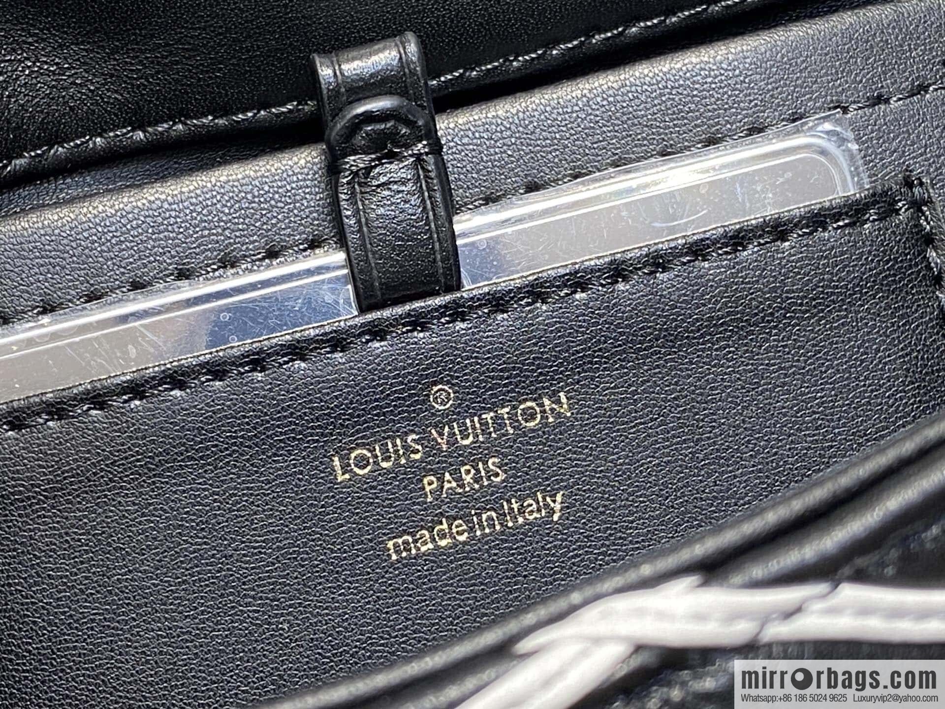 [Boutique‑grade] M12004 black and white full leather, chain bag diamond Twist GO-14 small handbag