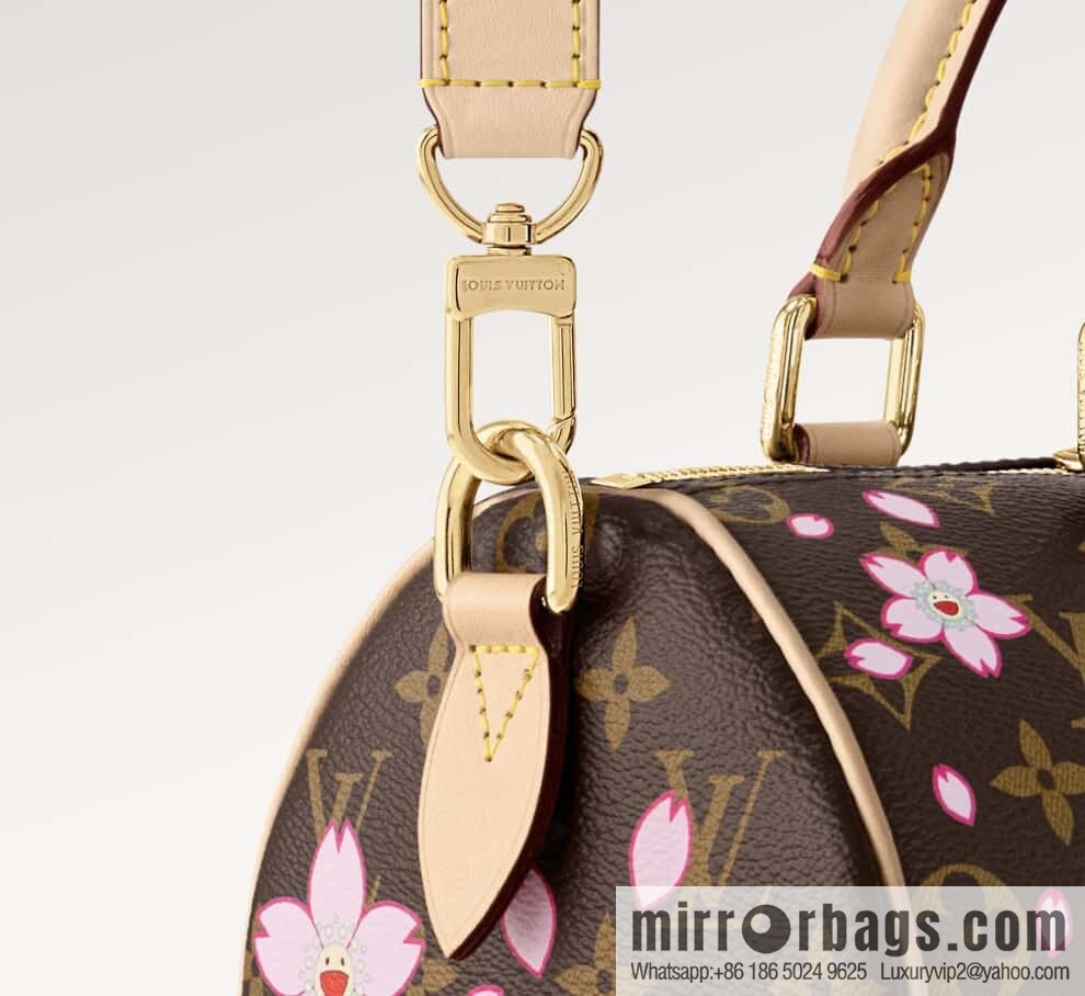 [Boutique‑grade] M14174 presbyopia, cherry blossom/Murakami Takashi, pillow bag speedy LV x TM SPEEDY BANDOULIIZRE 25 handbag