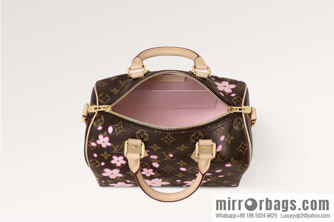 [Boutique‑grade] M14174 presbyopia, cherry blossom/Murakami Takashi, pillow bag speedy LV x TM SPEEDY BANDOULIIZRE 25 handbag