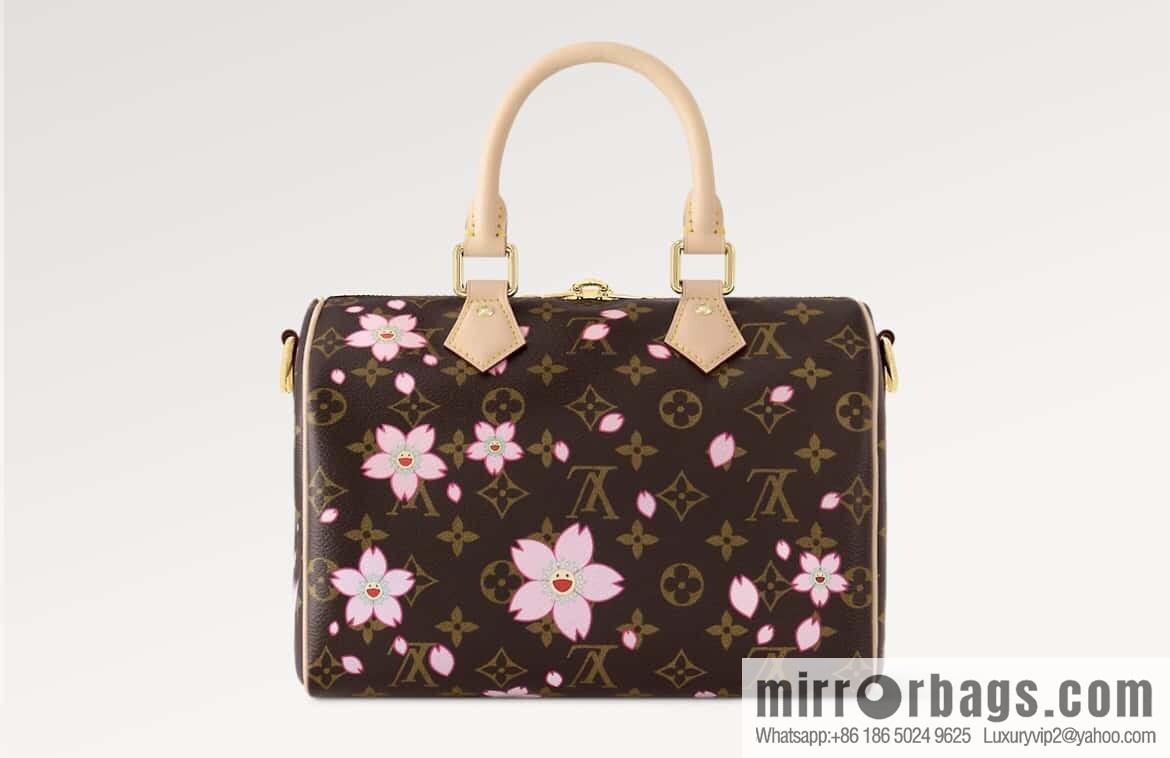 [Boutique‑grade] M14174 presbyopia, cherry blossom/Murakami Takashi, pillow bag speedy LV x TM SPEEDY BANDOULIIZRE 25 handbag