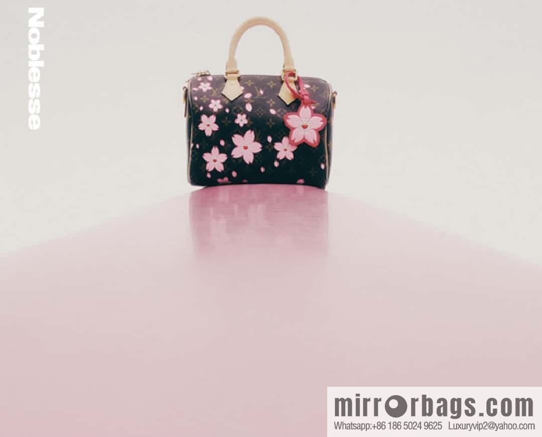 [Boutique‑grade] M14174 presbyopia, cherry blossom/Murakami Takashi, pillow bag speedy LV x TM SPEEDY BANDOULIIZRE 25 handbag