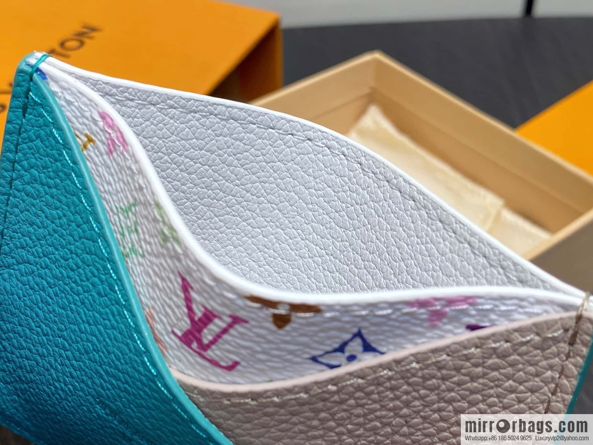 [Boutique‑grade] M14090 blue, card bag wallet Criss-Cross LV x TM card holder