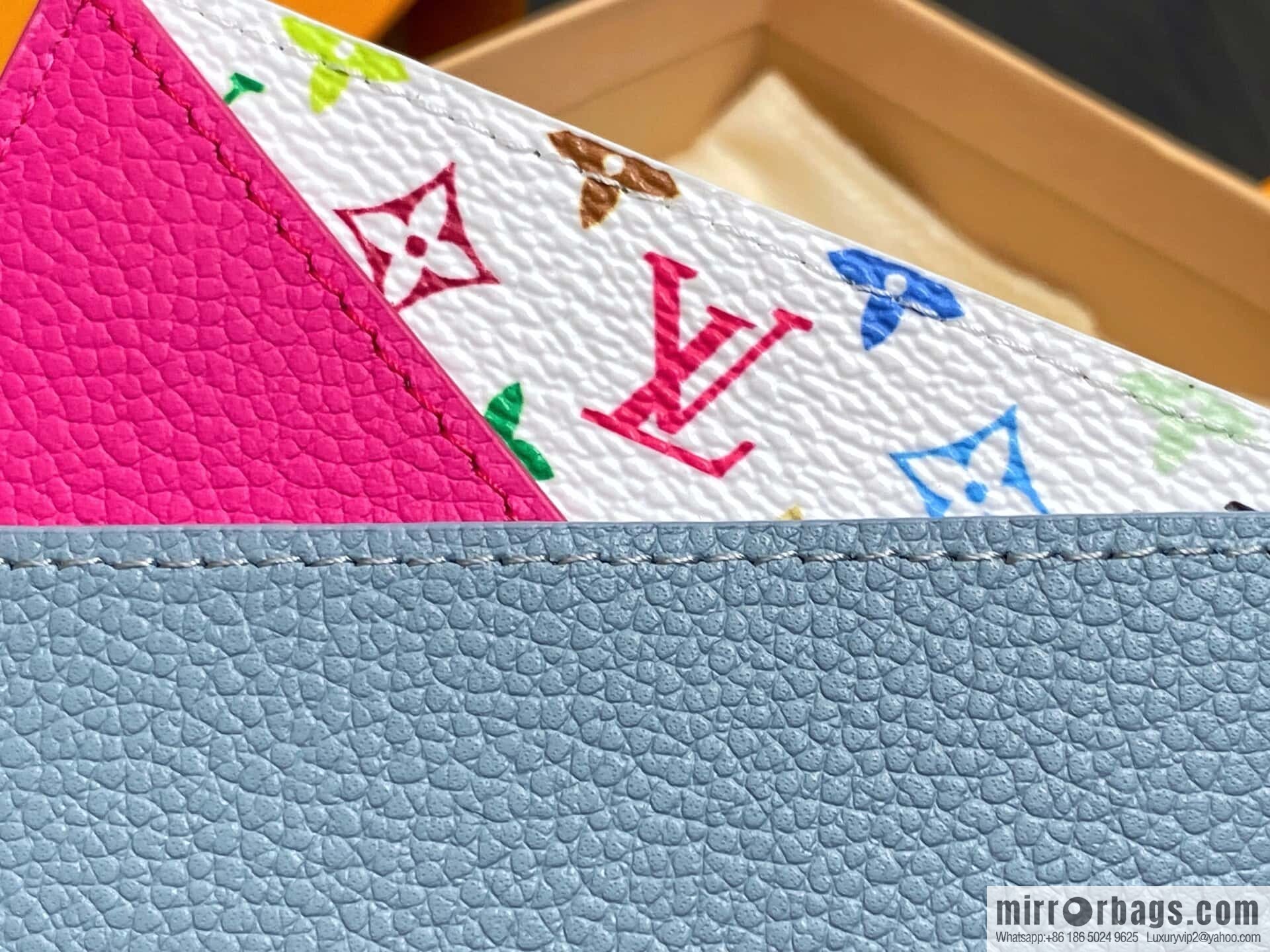 [Boutique‑grade] M14091 rose red, card bag wallet Criss-Cross LV x TM card holder