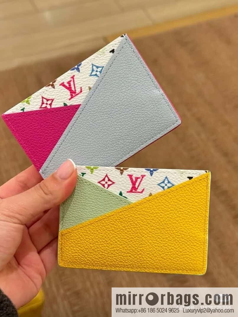 [Boutique‑grade] M14091 rose red, card bag wallet Criss-Cross LV x TM card holder