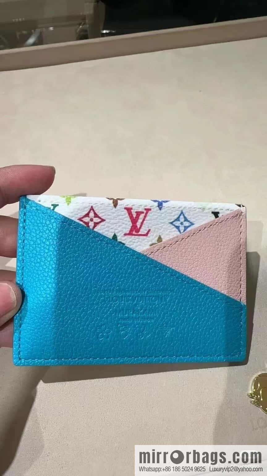 [Boutique‑grade] M14091 rose red, card bag wallet Criss-Cross LV x TM card holder