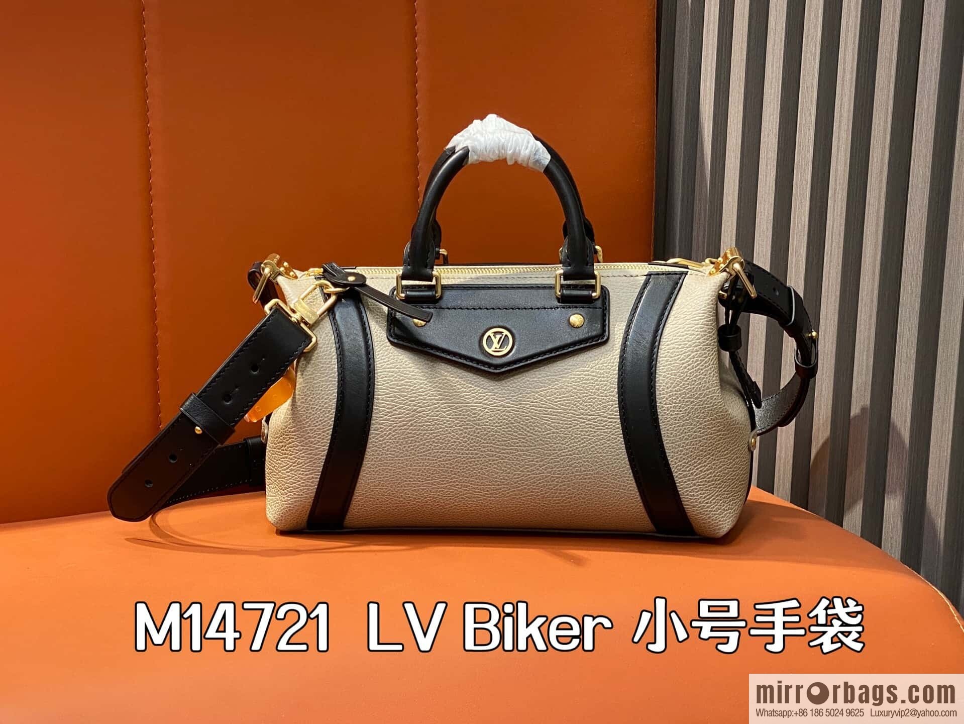 [Premium‑quality] M14721 taupe, full leather locomotive bag LV Biker small handbag M14514 black 2025 spring and summer show