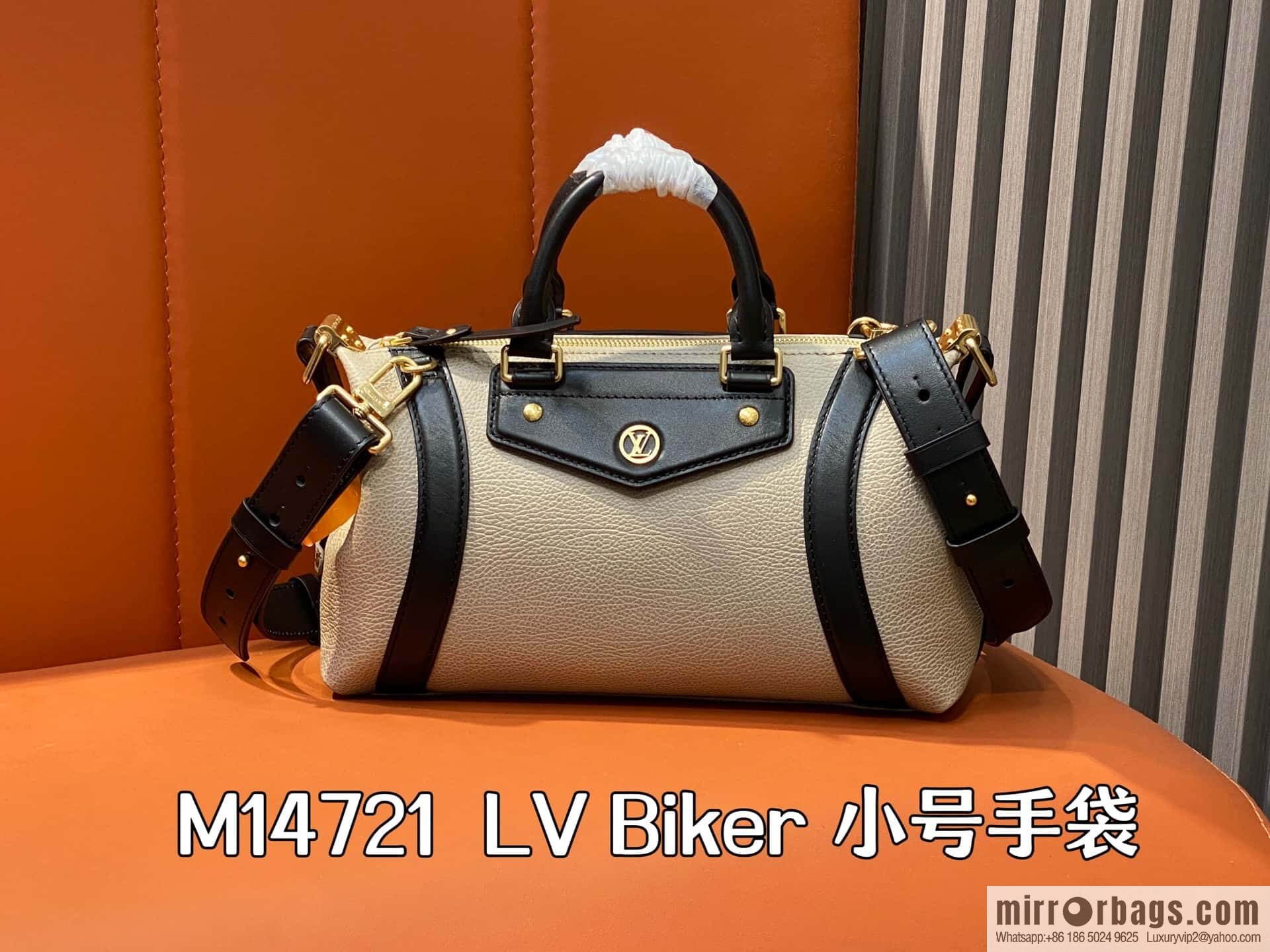 [Premium‑quality] M14721 taupe, full leather locomotive bag LV Biker small handbag M14514 black 2025 spring and summer show