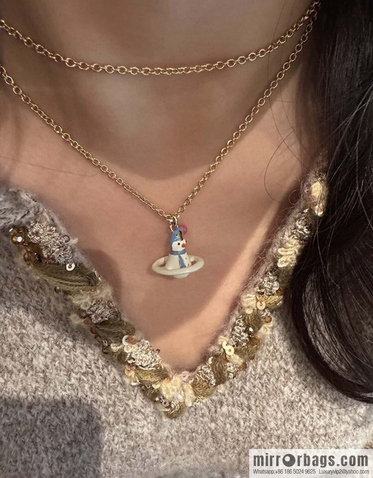 New ☑️ Vivienne Westwood Queen Mother Saturn Necklace