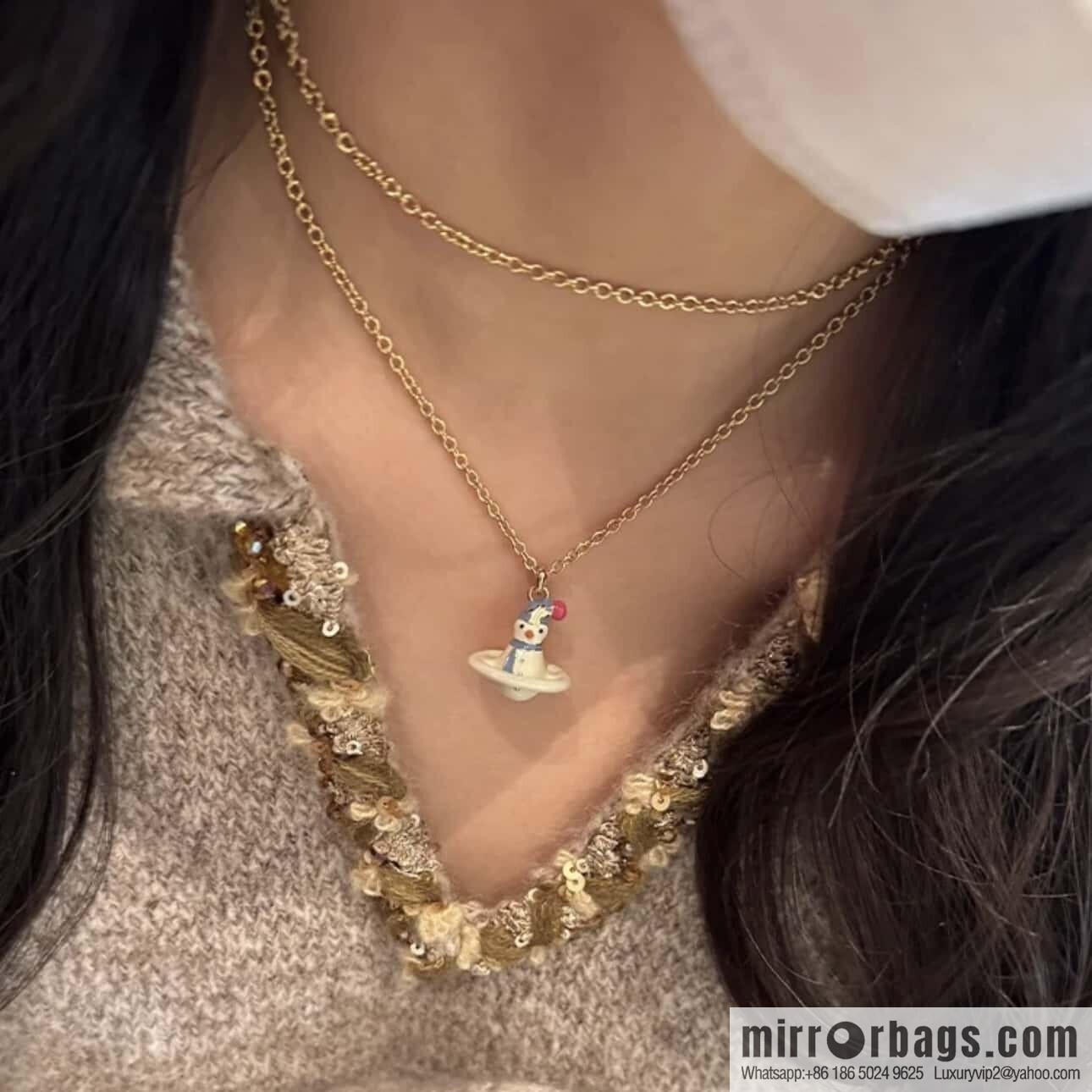 New ☑️ Vivienne Westwood Queen Mother Saturn Necklace