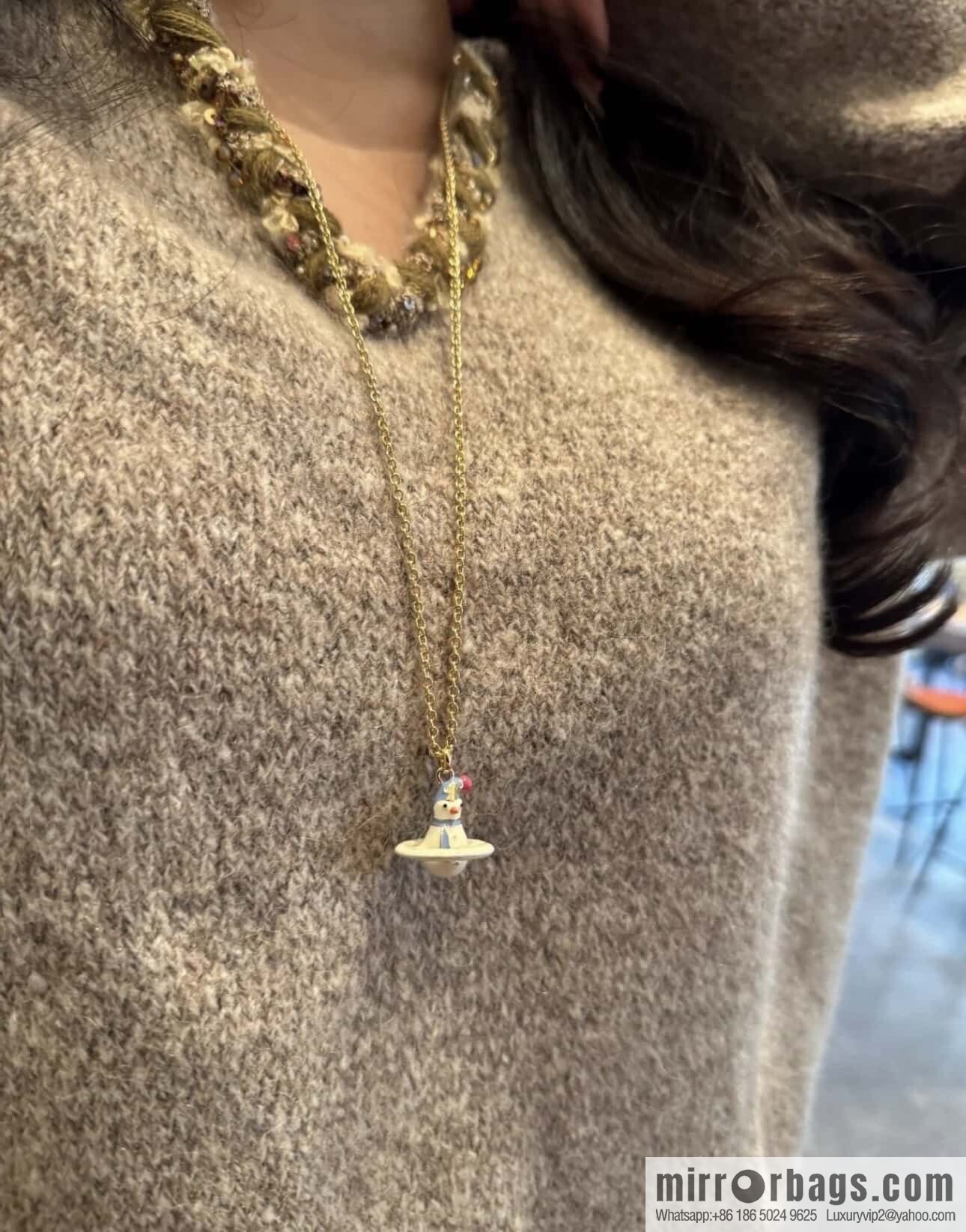 New ☑️ Vivienne Westwood Queen Mother Saturn Necklace