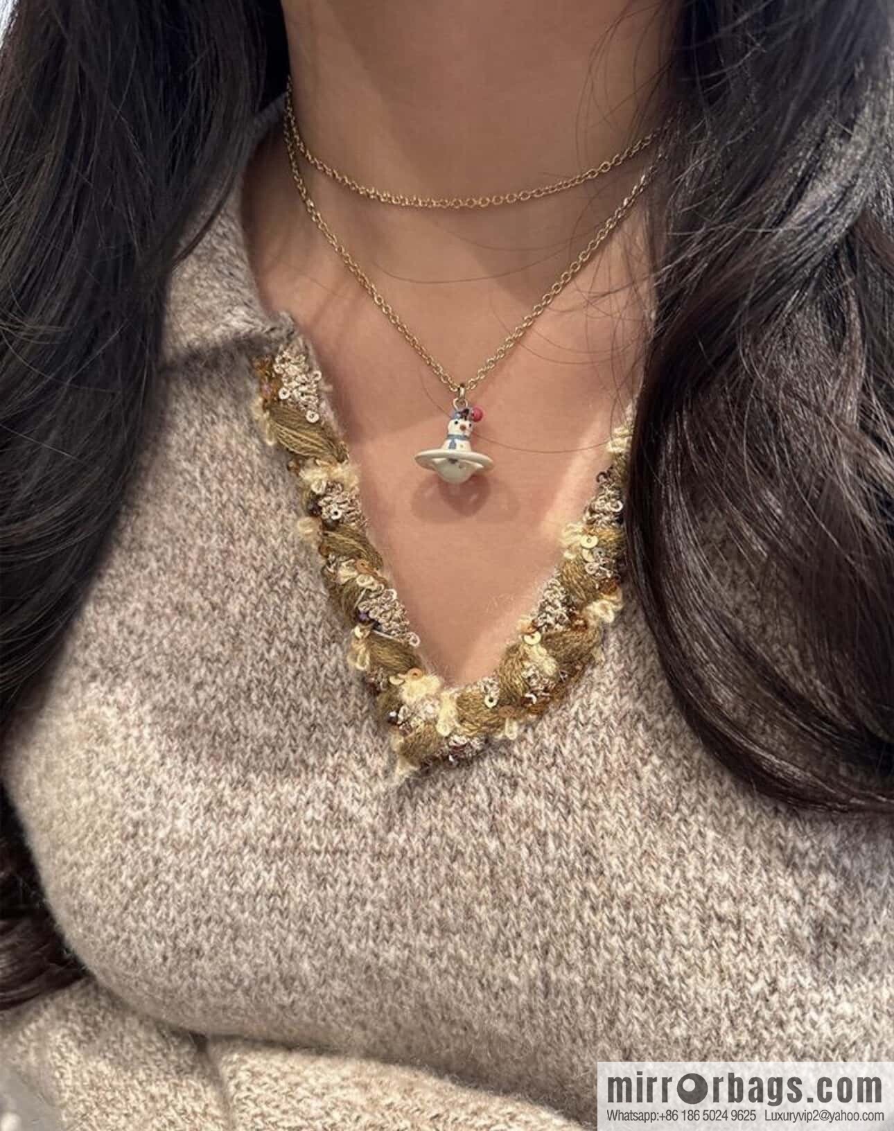 New ☑️ Vivienne Westwood Queen Mother Saturn Necklace