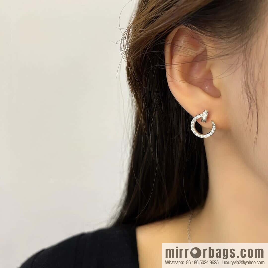 ☀️Cartier LOVE series, full drill nail earrings