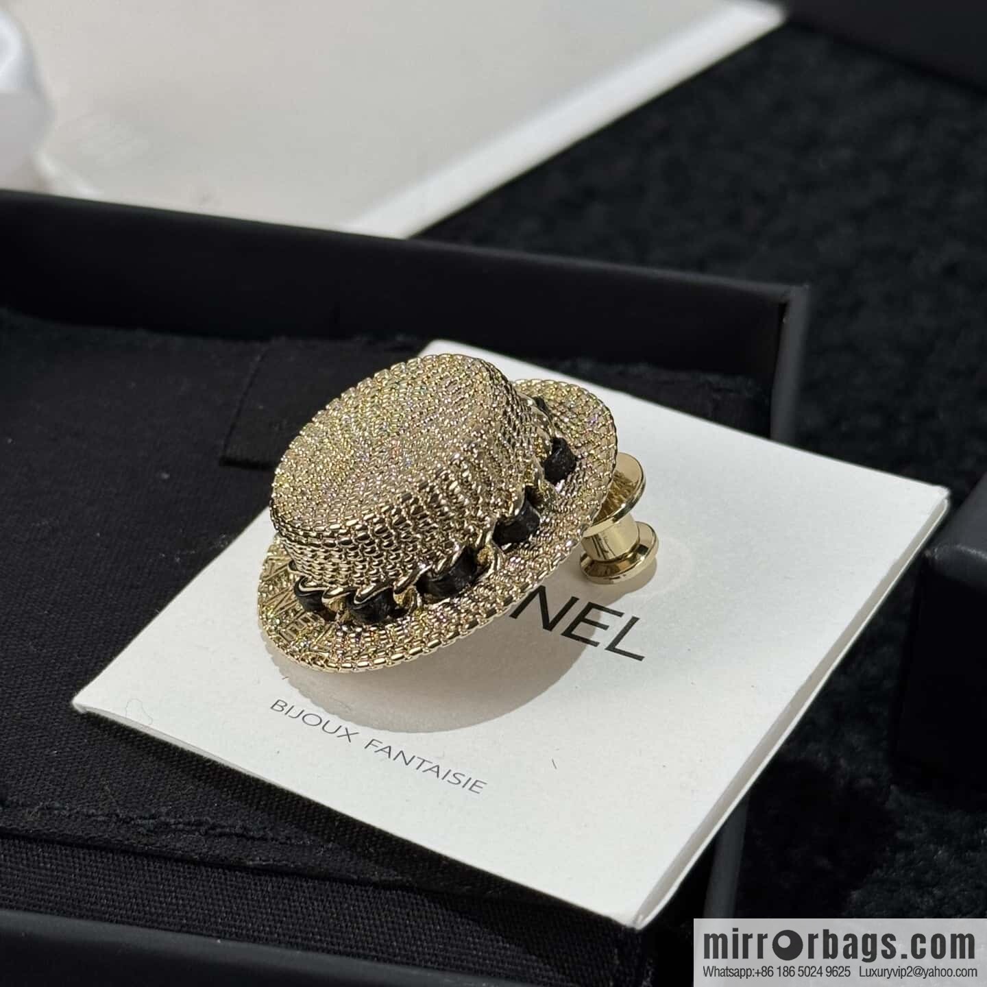 ❗️New ❗️☀️ New ☑️ Chanel Double C Straw Hat Brooch ☀️