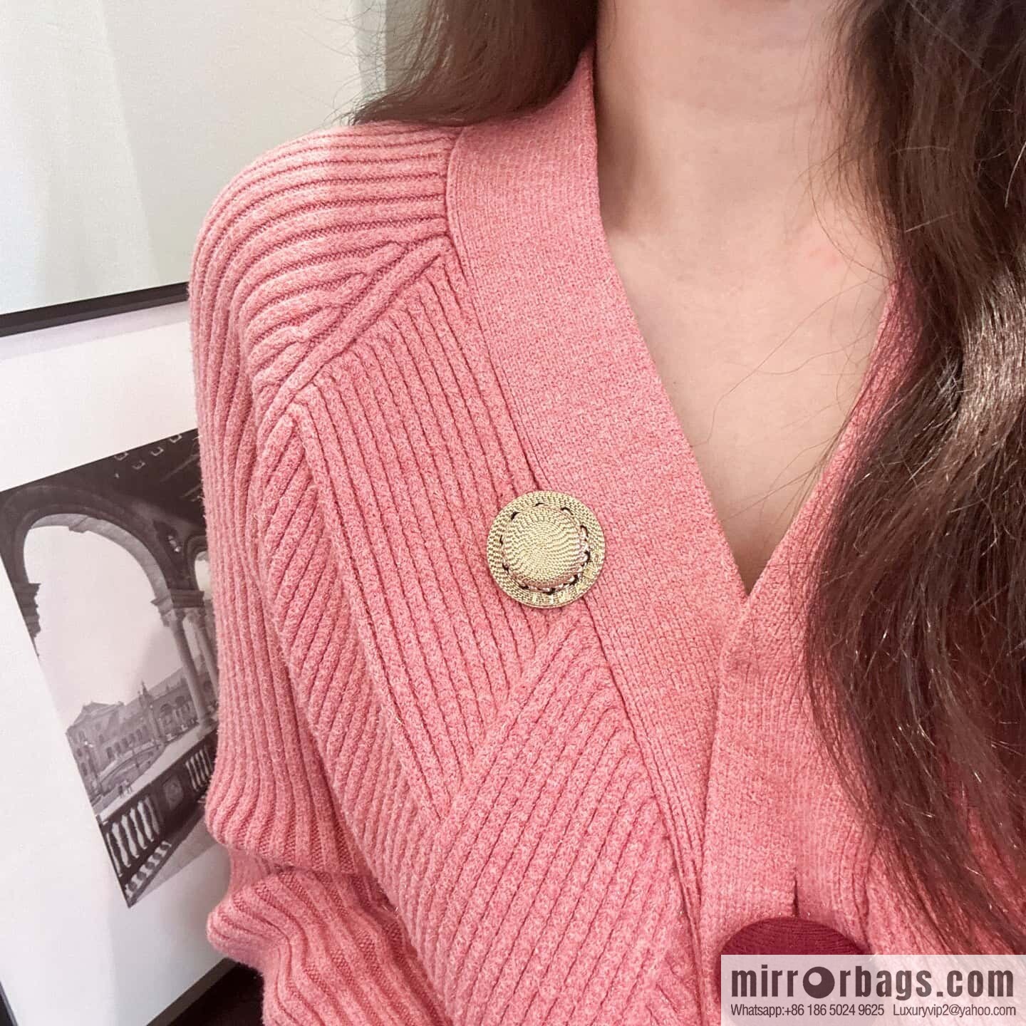 ❗️New ❗️☀️ New ☑️ Chanel Double C Straw Hat Brooch ☀️