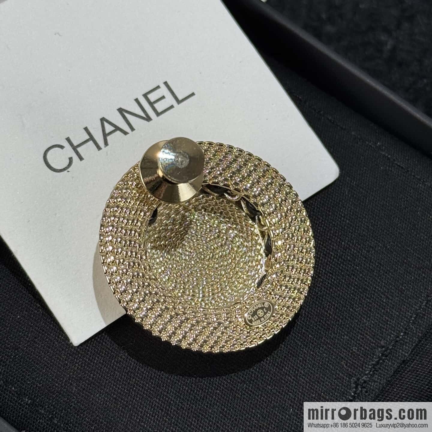❗️New ❗️☀️ New ☑️ Chanel Double C Straw Hat Brooch ☀️