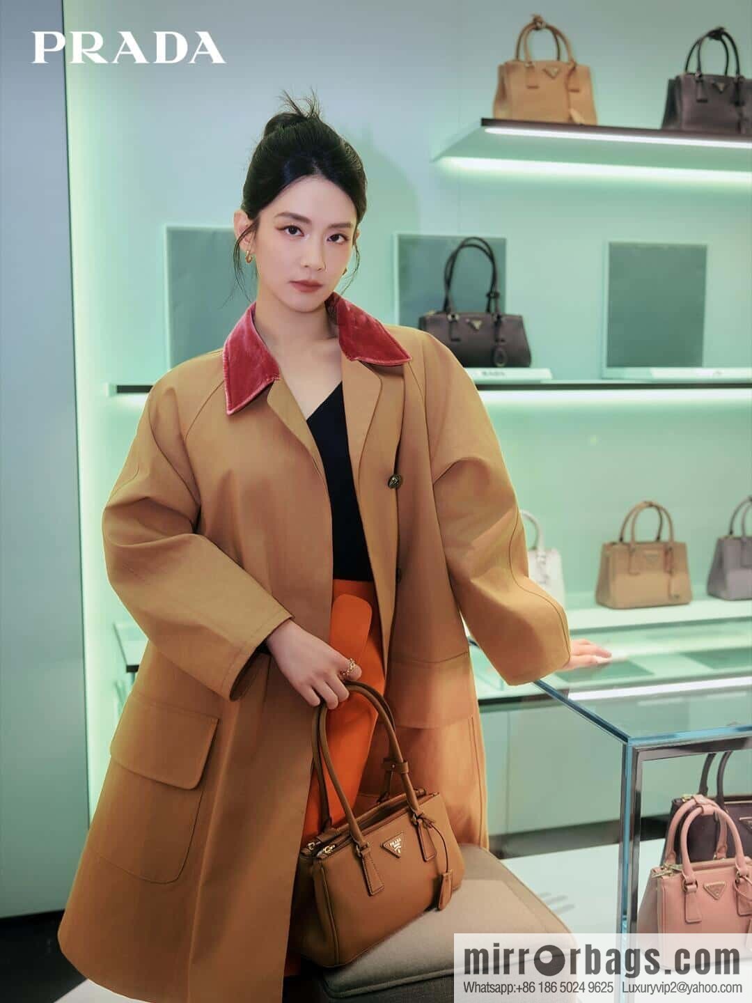 PRADA 🎉 new killer bag 🎉 1BA457 new 🎉🎉 caramel color