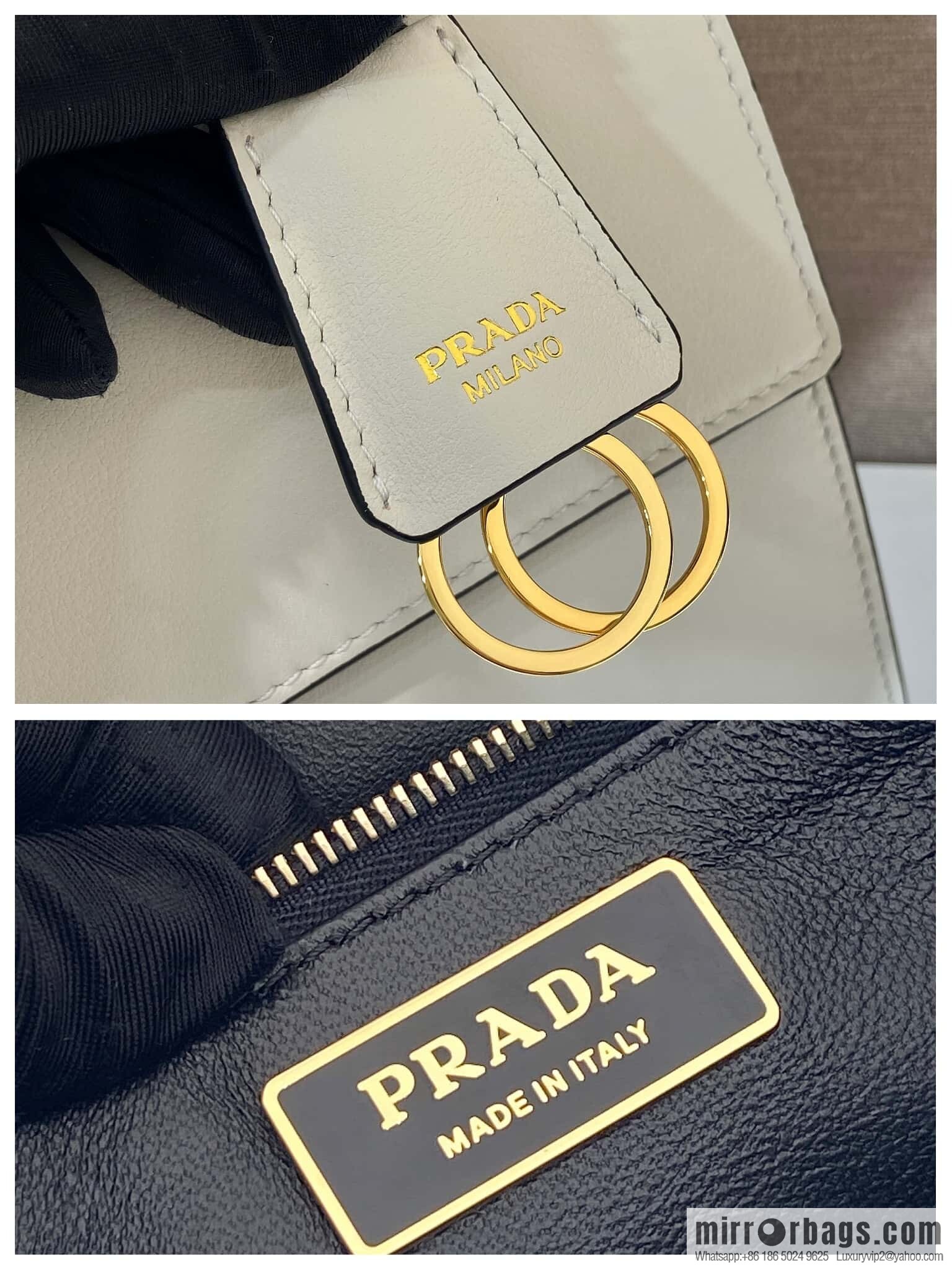PRADA 🎉 new catwalk model 🎉 1BN023 calfskin 🎉🎉 white