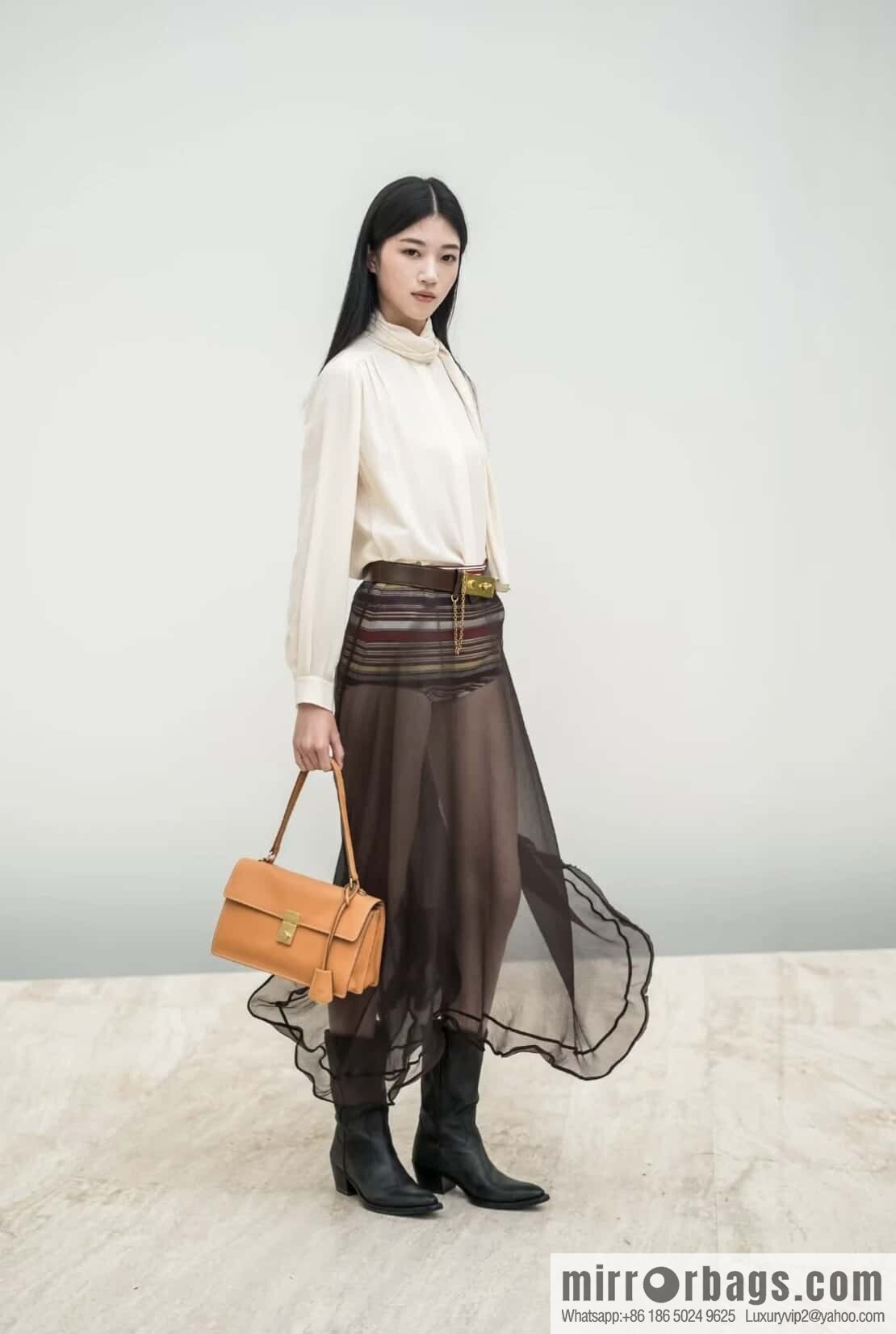 PRADA 🎉 new catwalk model 🎉 1BN023 calfskin 🎉🎉 orange