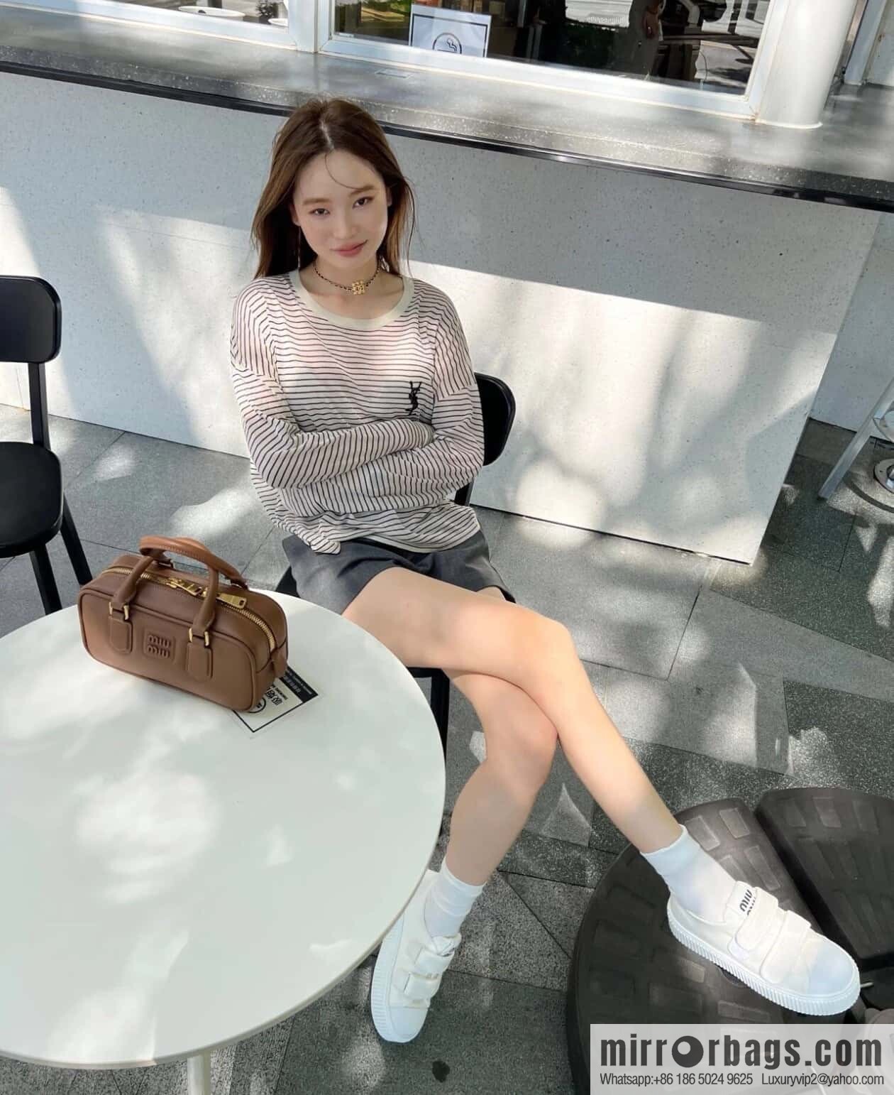 MIUMIU new bowling bag Softy Padded 🎳 caramel color