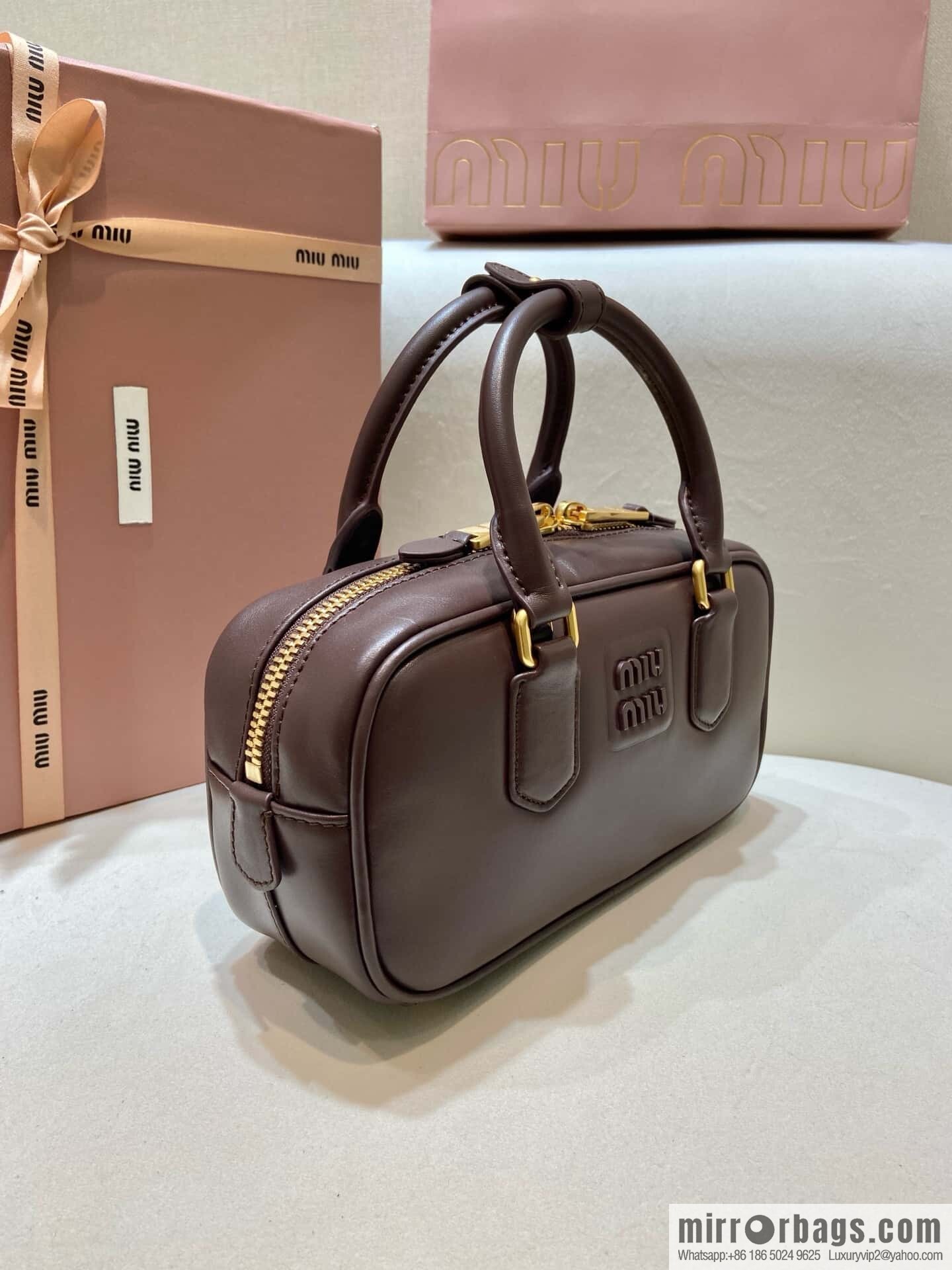 MIUMIU new bowling bag Softy Padded 🎳 briar