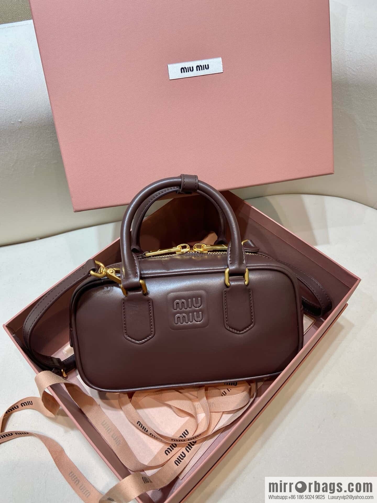 MIUMIU new bowling bag Softy Padded 🎳 briar