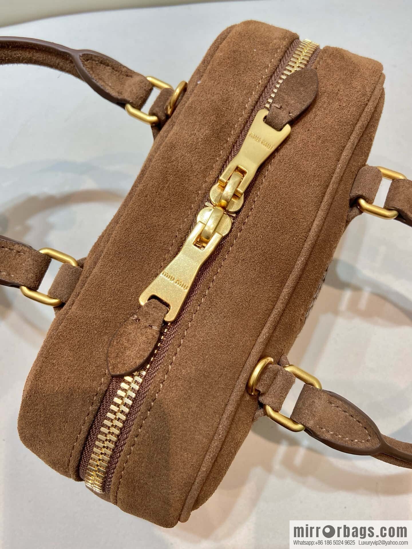 MIUMIU new bowling bag Softy Padded 🎳 5BB 142 Suede