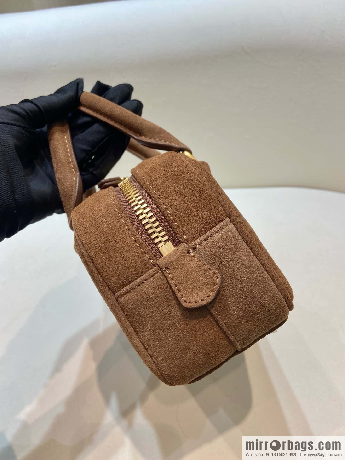 MIUMIU new bowling bag Softy Padded 🎳 5BB 142 Suede