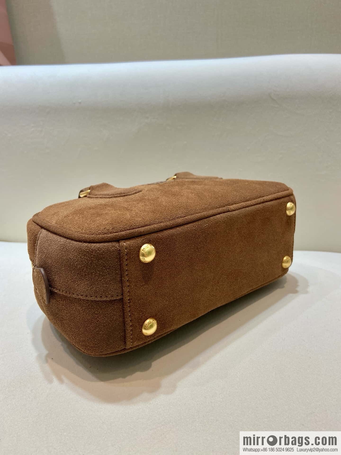 MIUMIU new bowling bag Softy Padded 🎳 5BB 142 Suede