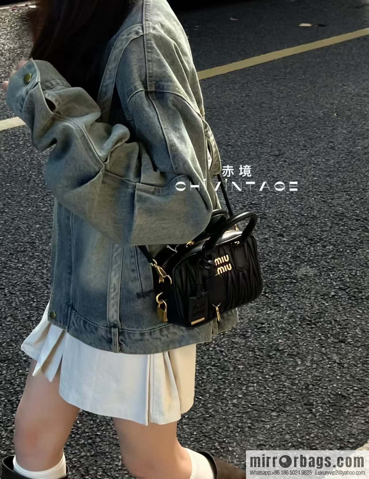 Sheepskin Textured Retro Rectangle Bag | Leather Bowling Bag 5BB123 💕💕 Black