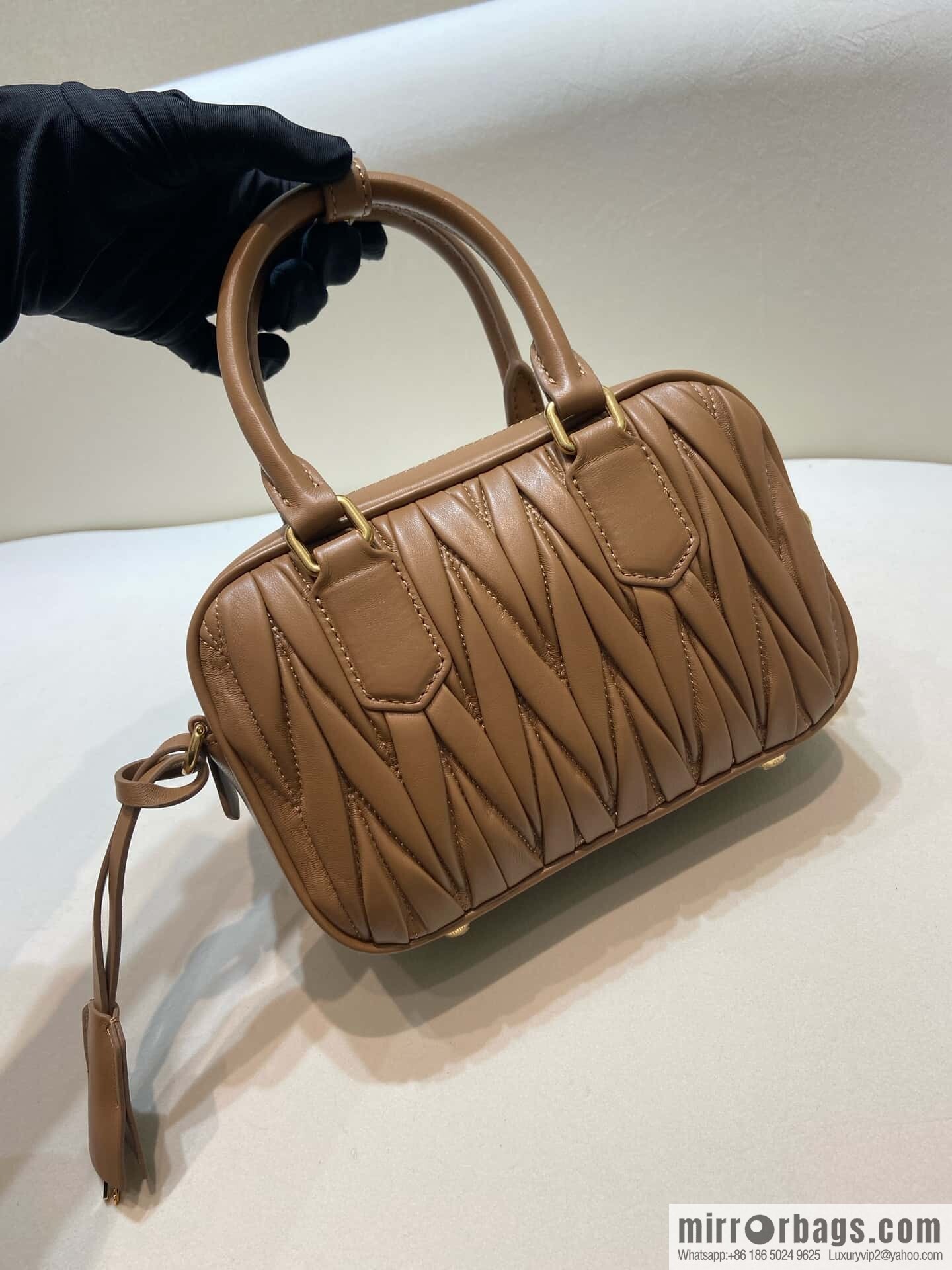 Sheepskin Textured Retro Rectangle Bag | Leather Bowling Bag 5BB123 💕💕
