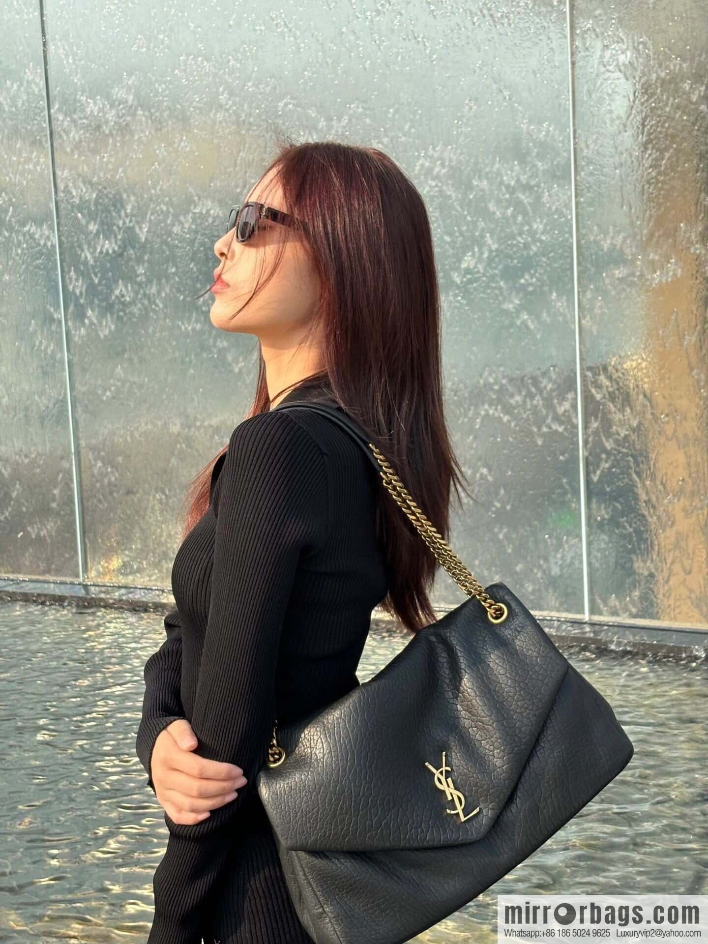 YSL 𝗖𝗔𝗟𝗬𝗣𝗦𝗢_ elephant pattern sheepskin chain bag 777399