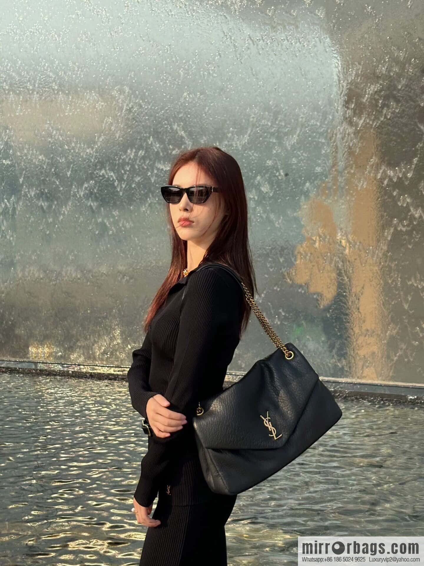 YSL 𝗖𝗔𝗟𝗬𝗣𝗦𝗢_ elephant pattern sheepskin chain bag 777399