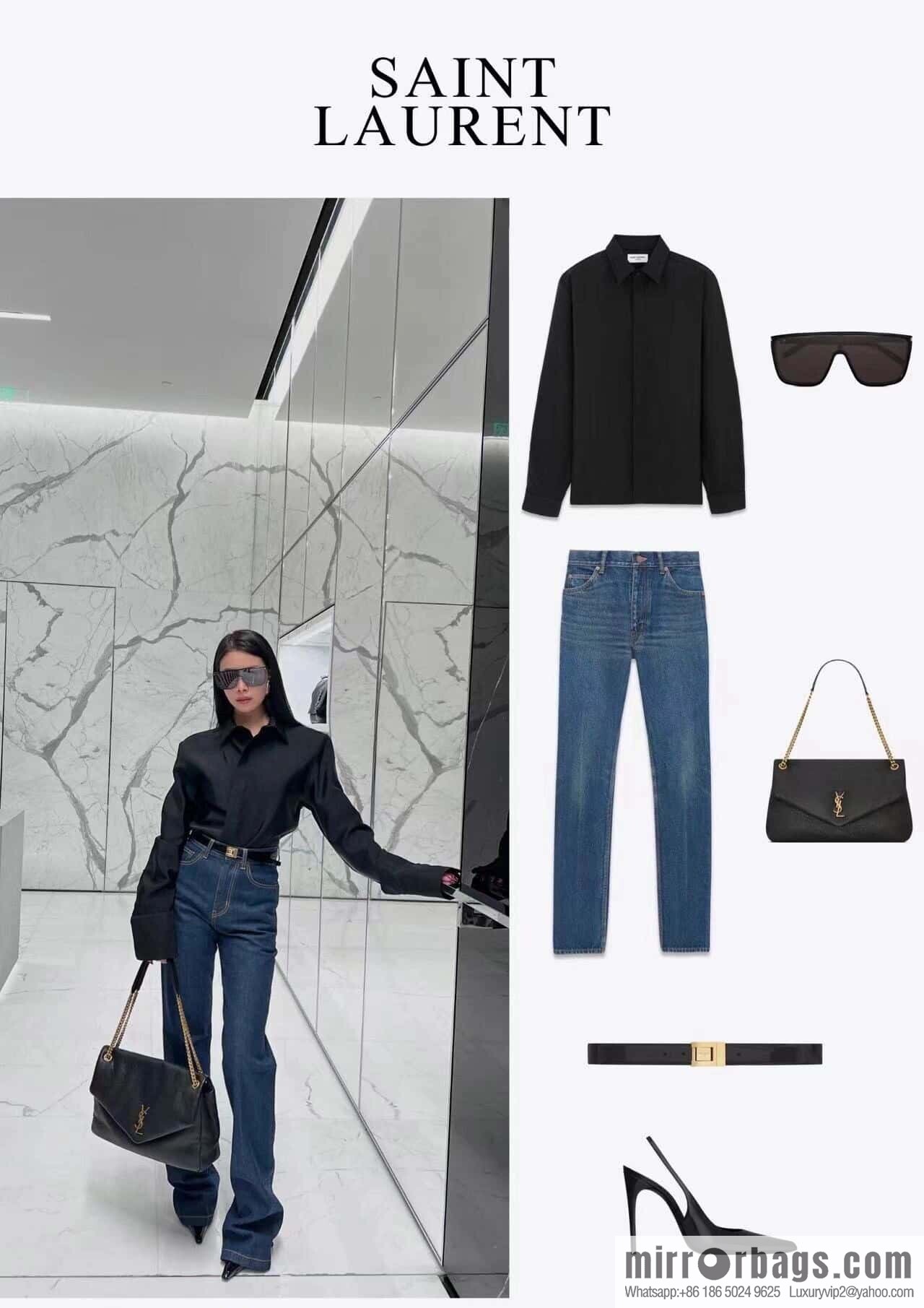 YSL 𝗖𝗔𝗟𝗬𝗣𝗦𝗢_ elephant pattern sheepskin chain bag 777399