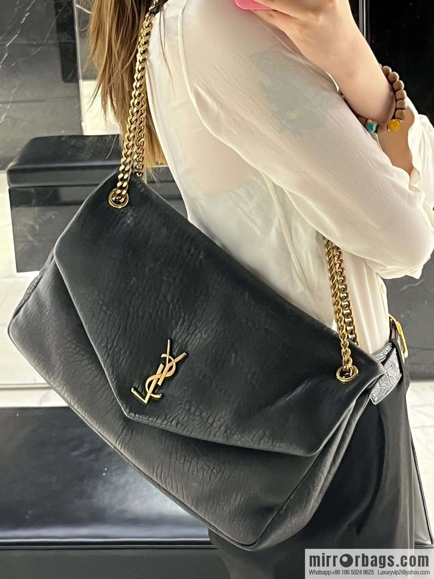 YSL 𝗖𝗔𝗟𝗬𝗣𝗦𝗢_ elephant pattern sheepskin chain bag 777399
