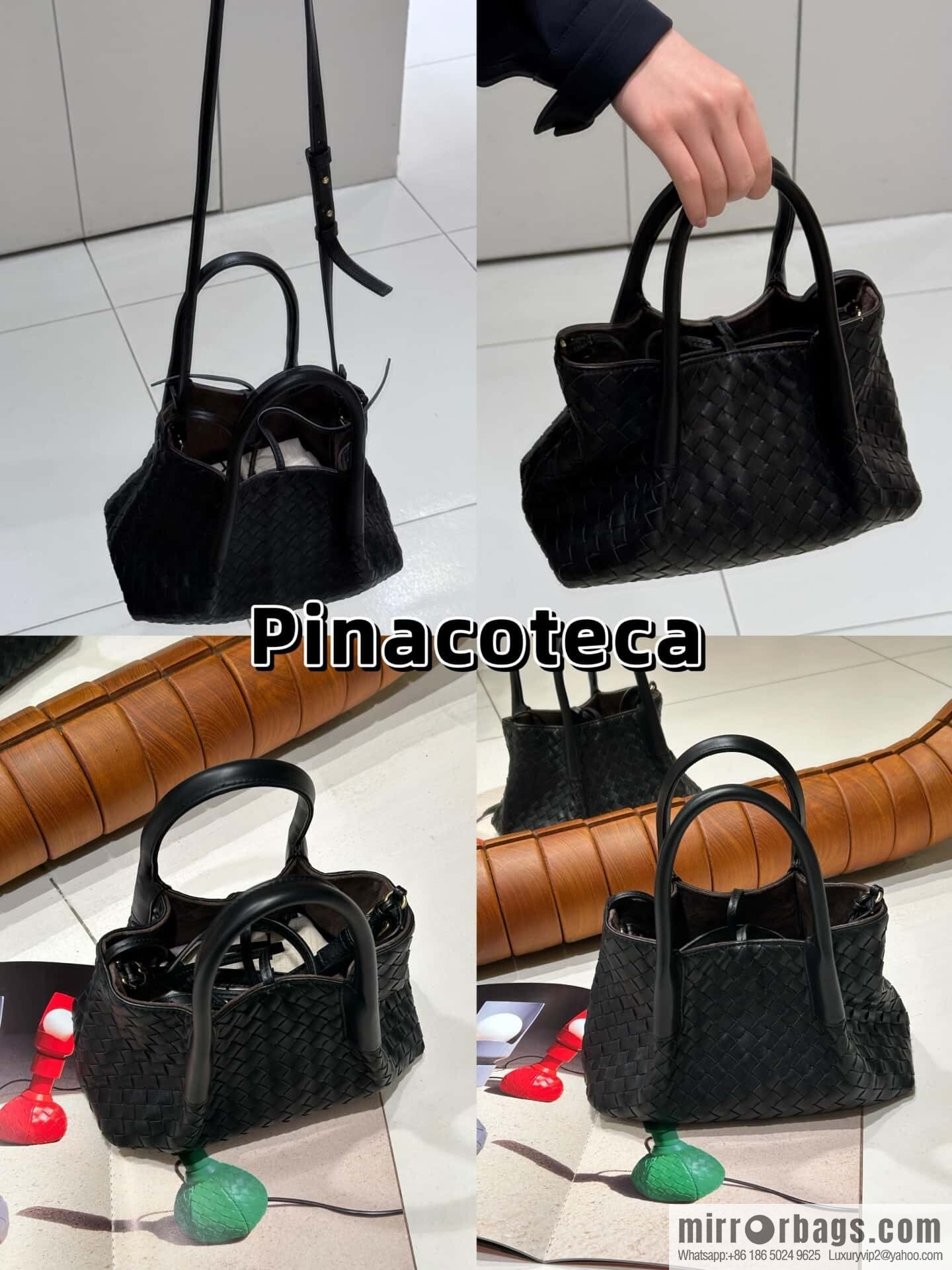 BV small Pinacoteca tote bag, black 819004