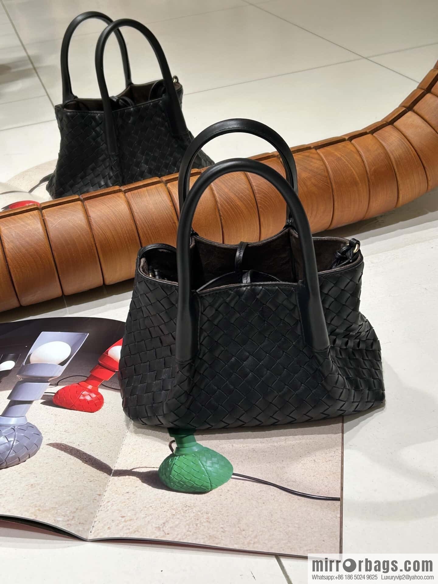 BV small Pinacoteca tote bag, black 819004
