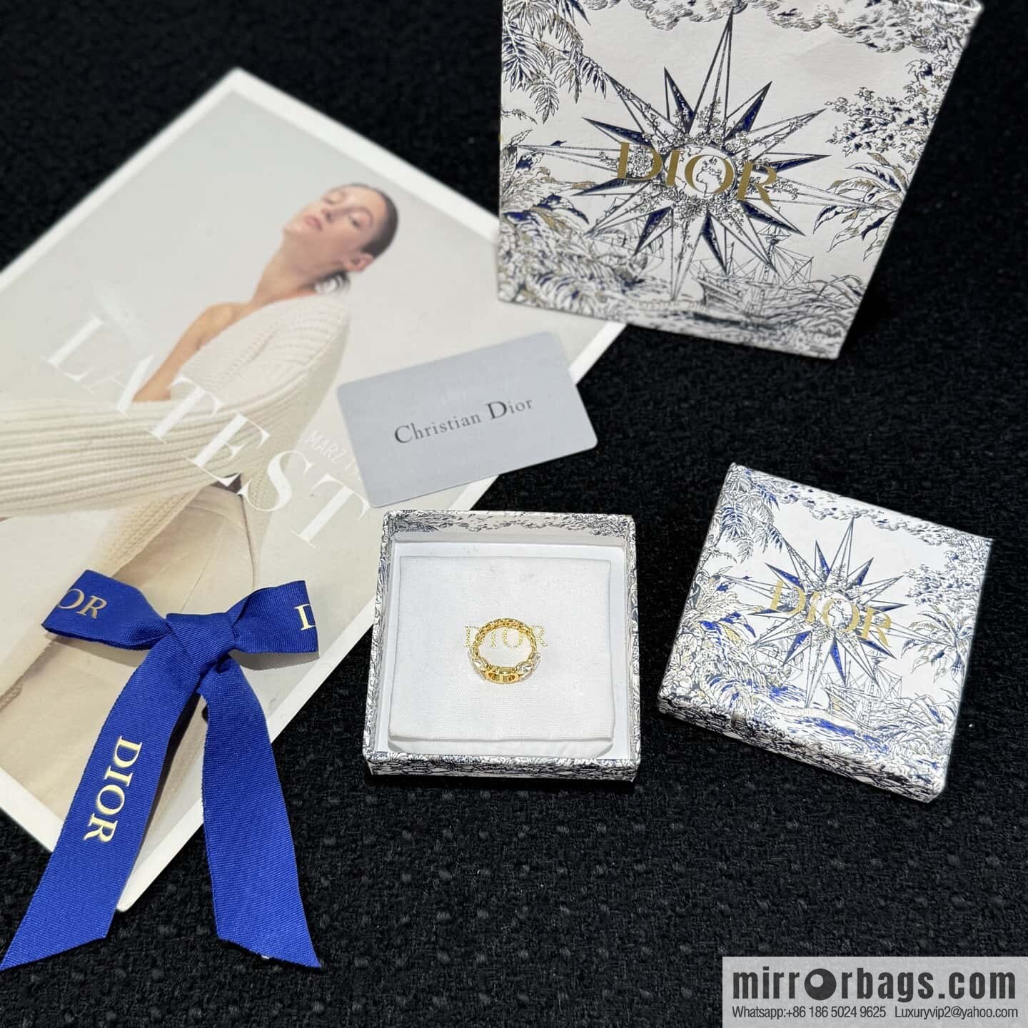 ❗️New ❗️ Dior Ring ☀️ New ☑️ Dior DIOR Horse Eye Diamond CD Ring ☀️