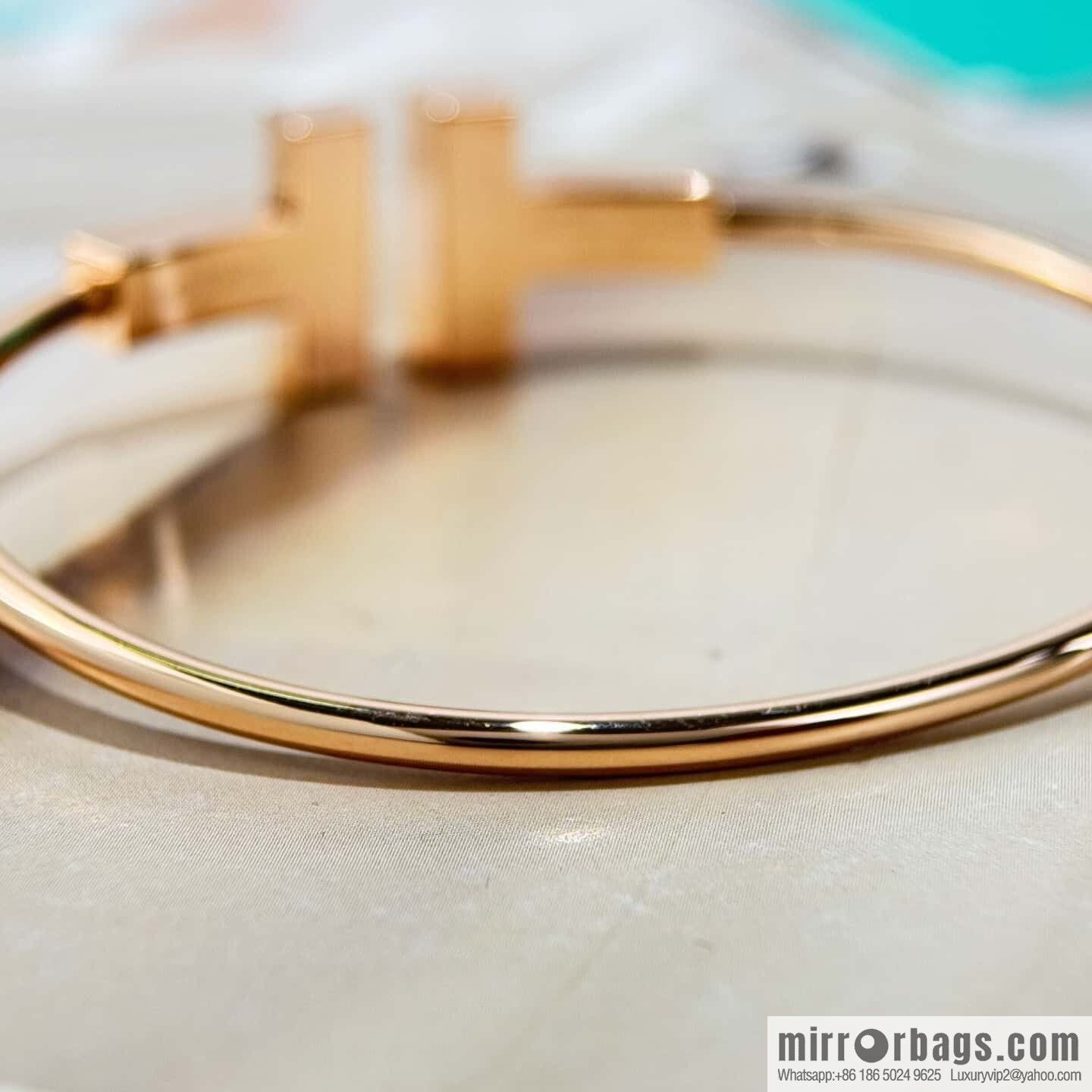 ❗️CNC version ❗️ ☀️ Tiffany & co, classic wide T series, full diamond silver rose gold double T bracelet ☀️