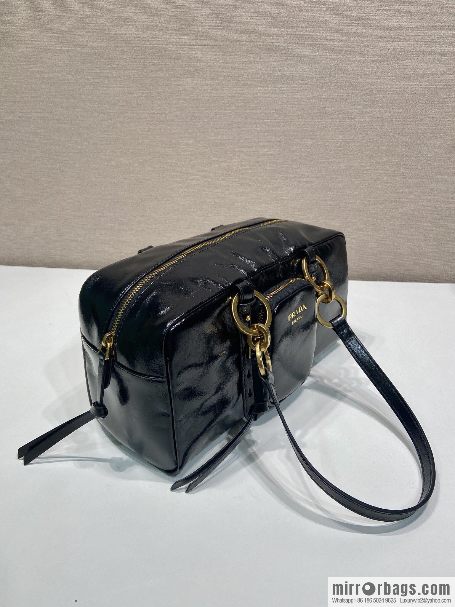PRADA New Oil Waxed Leather 1BB138 Large